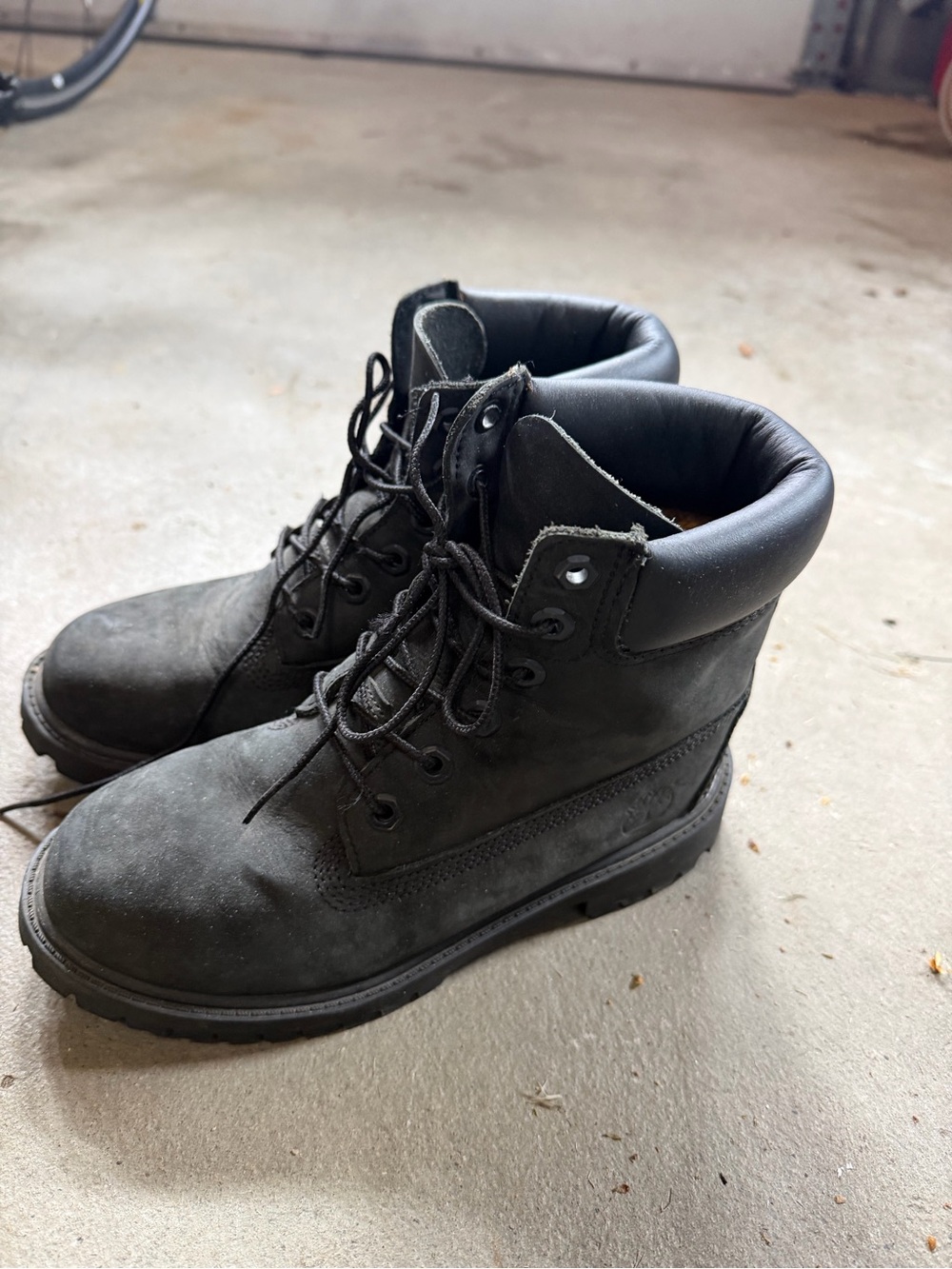 Kids Timberland Black Lace-Up Boots